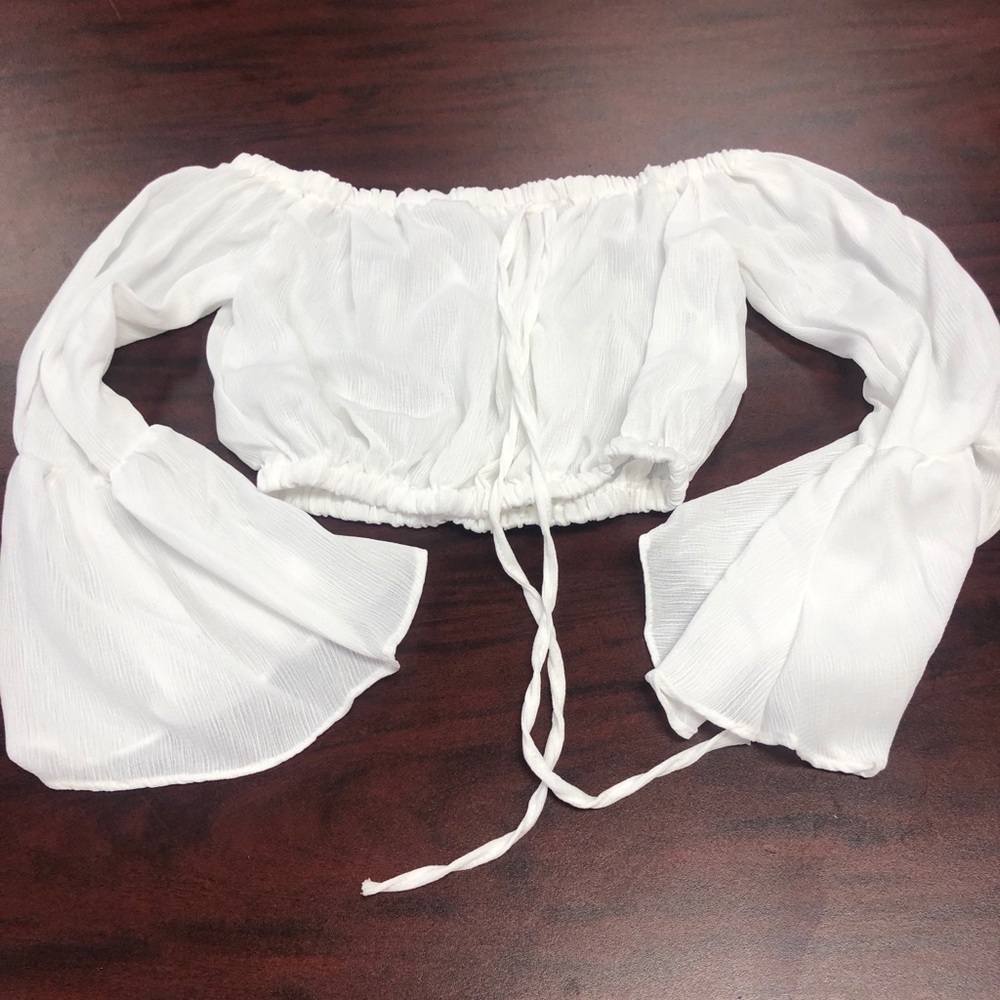 White crop top